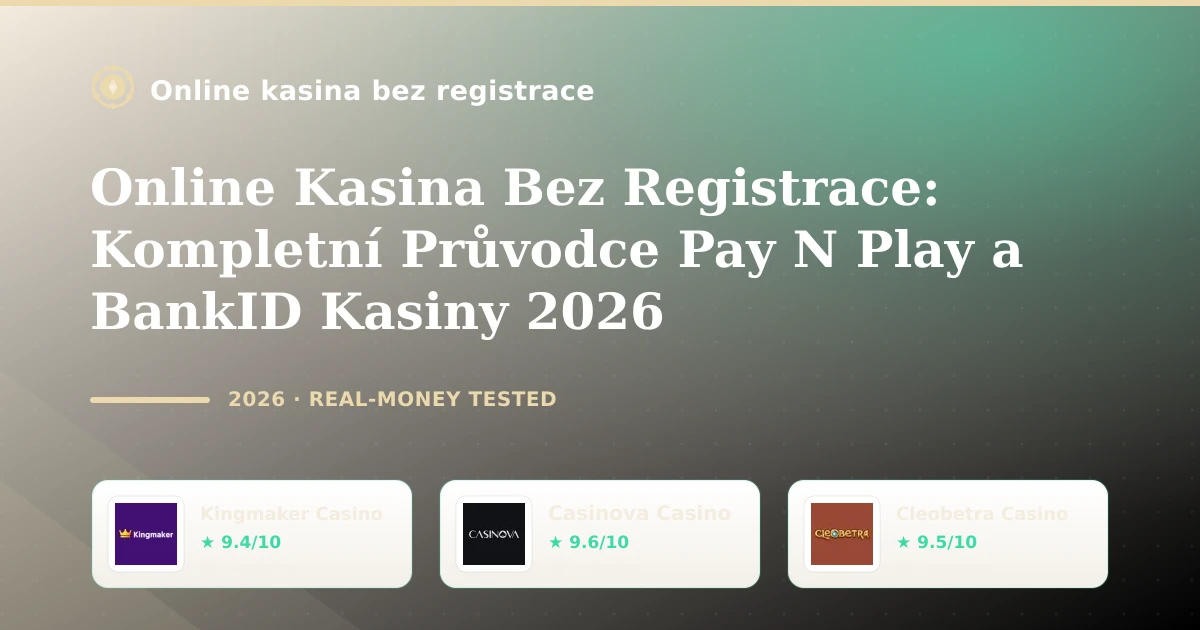 Online Kasina Bez Registrace 2026 Pay N Play BankID Hrajte Ihned